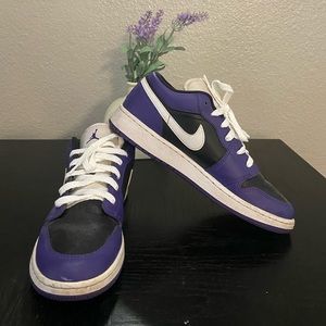 Jordan 1 Low Court Purple Black